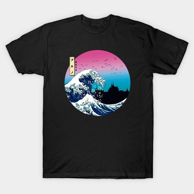 Brno Kanagawa Wave 90s T-Shirt by Ferrazi